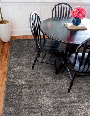 Gray 6' 1 x 6' 1 Portland Square Area Rug 85% Polypropylene & 15% Polyester Vintage Distressed Traditional Carpet for Home Decor for Sale at Rug Engine