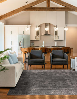 Gray 10' x 10' Portland Square Area Rug 85% Polypropylene & 15% Polyester Vintage Distressed Traditional Carpet for Home Decor for Sale at Rug Engine