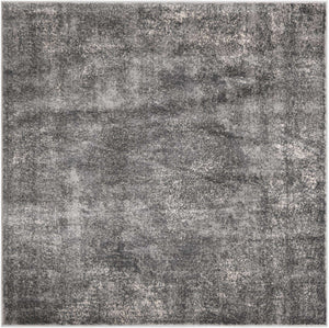 Gray 6' 1 x 6' 1 Portland Square Area Rug 85% Polypropylene & 15% Polyester Vintage Distressed Traditional Carpet for Home Decor for Sale at Rug Engine