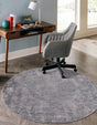 Gray 3' 1 x 3' 1 Portland Round Area Rug 85% Polypropylene & 15% Polyester Vintage Distressed Traditional Carpet for Home Decor for Sale at Rug Engine