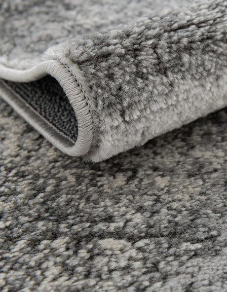 Gray 4' 1 x 4' 1 Portland Round Area Rug 85% Polypropylene & 15% Polyester Vintage Distressed Traditional Carpet for Home Decor for Sale at Rug Engine