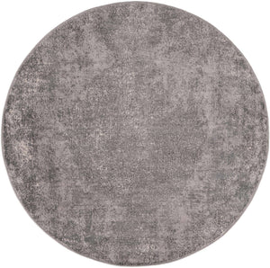 Gray 5' 3 x 5' 3 Portland Round Area Rug 85% Polypropylene & 15% Polyester Vintage Distressed Traditional Carpet for Home Decor for Sale at Rug Engine