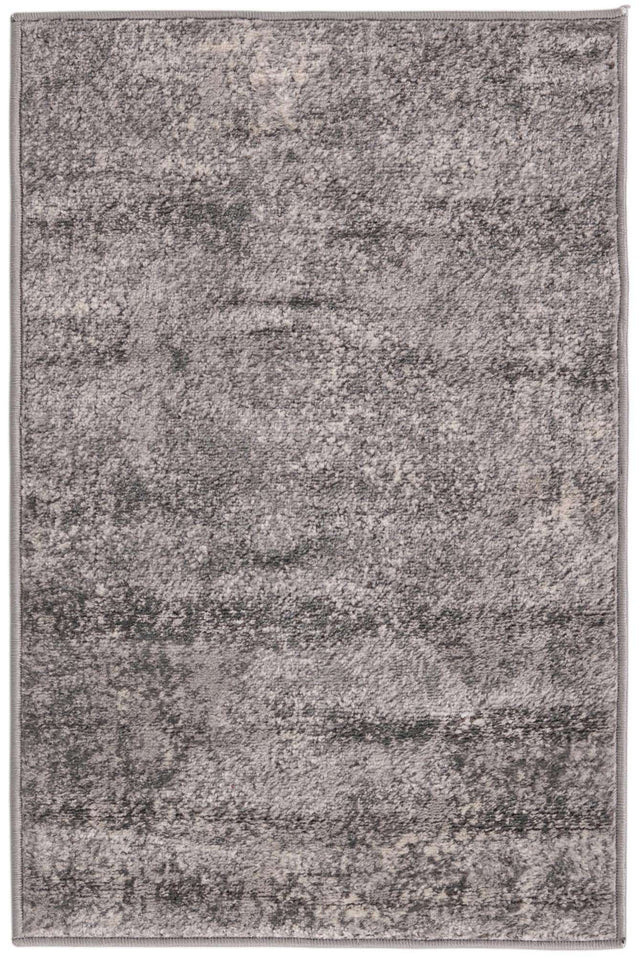 Gray 2' 2 x 3' 1 Portland Rectangle Area Rug 85% Polypropylene & 15% Polyester Vintage Distressed Traditional Carpet for Home Decor for Sale at Rug Engine