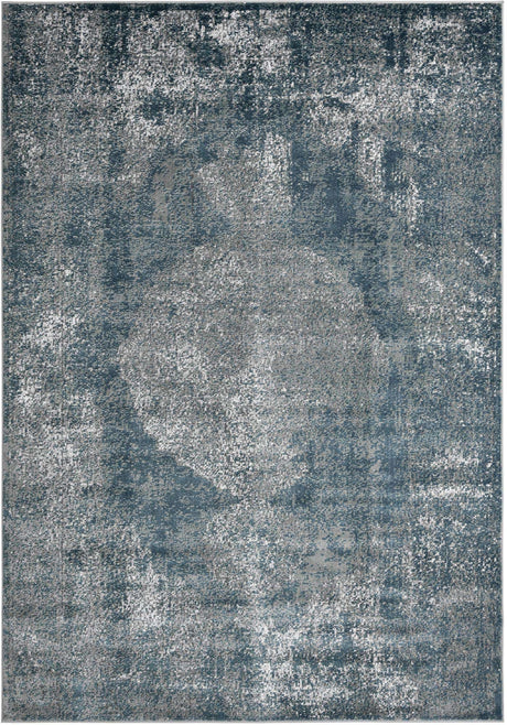 Blue 7' 10 x 11' Portland Rectangle Area Rug 85% Polypropylene & 15% Polyester Vintage Distressed Traditional Carpet for Home Decor for Sale at Rug Engine