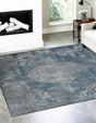 Blue 4' 1 x 4' 1 Portland Square Area Rug 85% Polypropylene & 15% Polyester Vintage Distressed Traditional Carpet for Home Decor for Sale at Rug Engine