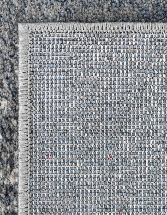 Blue 5' 3 x 5' 3 Portland Square Area Rug 85% Polypropylene & 15% Polyester Vintage Distressed Traditional Carpet for Home Decor for Sale at Rug Engine