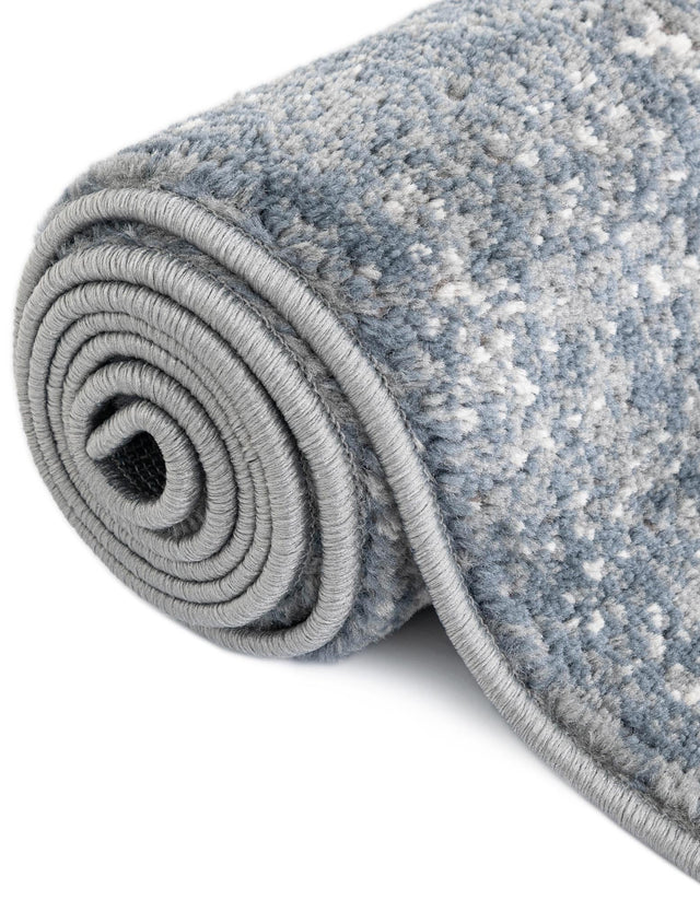 Blue 5' 3 x 5' 3 Portland Square Area Rug 85% Polypropylene & 15% Polyester Vintage Distressed Traditional Carpet for Home Decor for Sale at Rug Engine