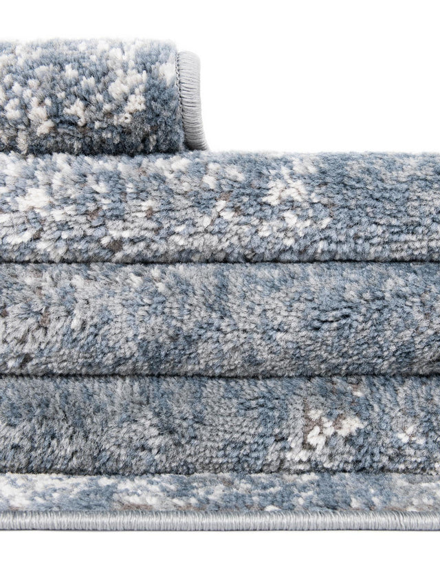 Blue 5' 3 x 5' 3 Portland Square Area Rug 85% Polypropylene & 15% Polyester Vintage Distressed Traditional Carpet for Home Decor for Sale at Rug Engine