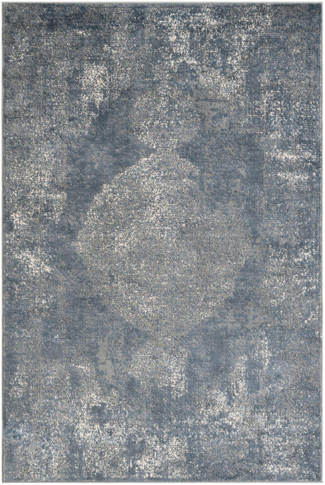 Blue 6' 1 x 9' Portland Rectangle Area Rug 85% Polypropylene & 15% Polyester Vintage Distressed Traditional Carpet for Home Decor for Sale at Rug Engine