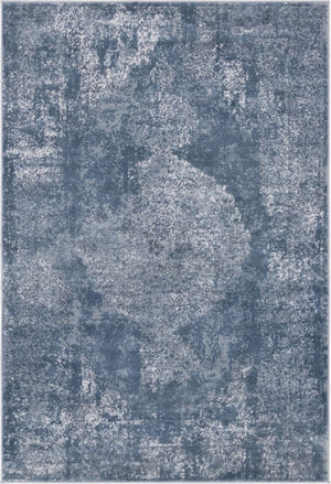 Blue 4' 1 x 6' 1 Portland Rectangle Area Rug 85% Polypropylene & 15% Polyester Vintage Distressed Traditional Carpet for Home Decor for Sale at Rug Engine