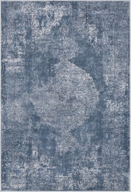 Blue 4' 1 x 6' 1 Portland Rectangle Area Rug 85% Polypropylene & 15% Polyester Vintage Distressed Traditional Carpet for Home Decor for Sale at Rug Engine