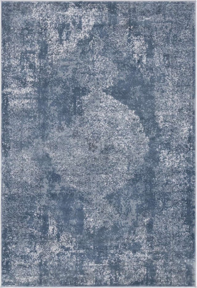 Blue 4' 1 x 6' 1 Portland Rectangle Area Rug 85% Polypropylene & 15% Polyester Vintage Distressed Traditional Carpet for Home Decor for Sale at Rug Engine
