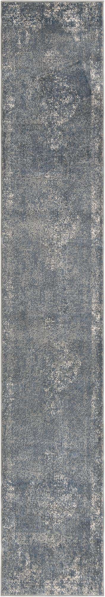 Blue 2' 2 x 12' Portland Runner Area Rug 85% Polypropylene & 15% Polyester Vintage Distressed Traditional Carpet for Home Decor for Sale at Rug Engine