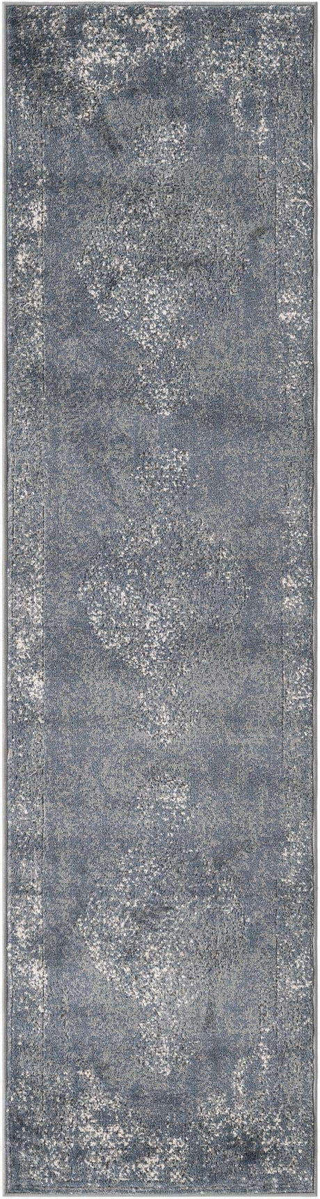 Blue 2' x 8' Portland Runner Area Rug 85% Polypropylene & 15% Polyester Vintage Distressed Traditional Carpet for Home Decor for Sale at Rug Engine