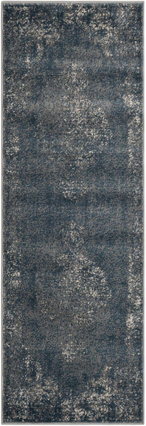 Blue 2' x 6' 1 Portland Runner Area Rug 85% Polypropylene & 15% Polyester Vintage Distressed Traditional Carpet for Home Decor for Sale at Rug Engine