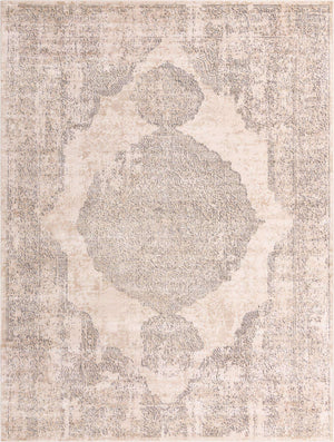 Ivory 10' x 13' 1 Portland Rectangle Area Rug 85% Polypropylene & 15% Polyester Vintage Distressed Traditional Carpet for Home Decor for Sale at Rug Engine