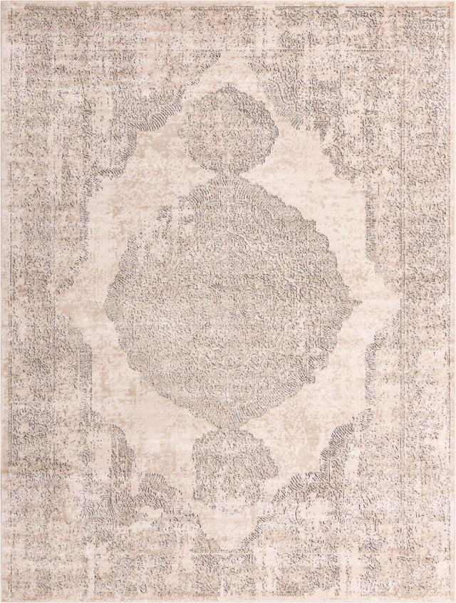 Ivory 10' x 13' 1 Portland Rectangle Area Rug 85% Polypropylene & 15% Polyester Vintage Distressed Traditional Carpet for Home Decor for Sale at Rug Engine