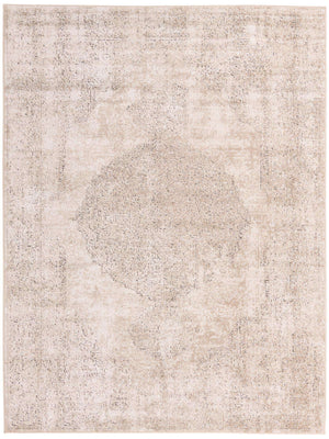 Ivory 7' 10 x 10' Portland Rectangle Area Rug 85% Polypropylene & 15% Polyester Vintage Distressed Traditional Carpet for Home Decor for Sale at Rug Engine
