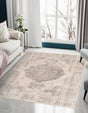 Ivory 10' x 14' 1 Portland Rectangle Area Rug 85% Polypropylene & 15% Polyester Vintage Distressed Traditional Carpet for Home Decor for Sale at Rug Engine