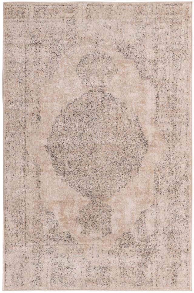 Ivory 5' 3 x 8' Portland Rectangle Area Rug 85% Polypropylene & 15% Polyester Vintage Distressed Traditional Carpet for Home Decor for Sale at Rug Engine