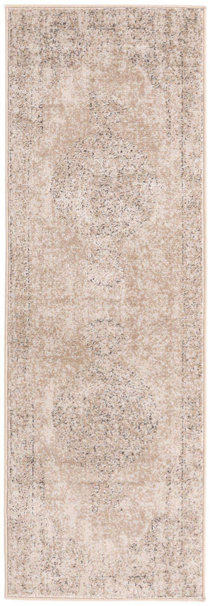 Ivory 2' x 6' 1 Portland Runner Area Rug 85% Polypropylene & 15% Polyester Vintage Distressed Traditional Carpet for Home Decor for Sale at Rug Engine