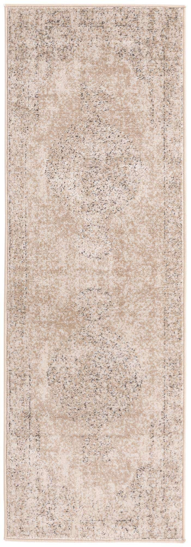 Ivory 2' x 6' 1 Portland Runner Area Rug 85% Polypropylene & 15% Polyester Vintage Distressed Traditional Carpet for Home Decor for Sale at Rug Engine