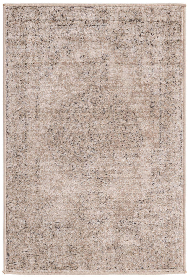 Ivory 2' 2 x 3' 1 Portland Rectangle Area Rug 85% Polypropylene & 15% Polyester Vintage Distressed Traditional Carpet for Home Decor for Sale at Rug Engine