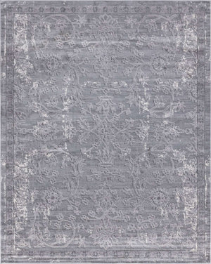 Gray 7' 10 x 10' Portland Rectangle Area Rug 85% Polypropylene & 15% Polyester Vintage Distressed Traditional Carpet for Home Decor for Sale at Rug Engine