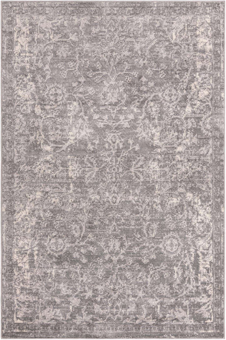 Gray 7' 1 x 10' Portland Rectangle Area Rug 85% Polypropylene & 15% Polyester Vintage Distressed Traditional Carpet for Home Decor for Sale at Rug Engine