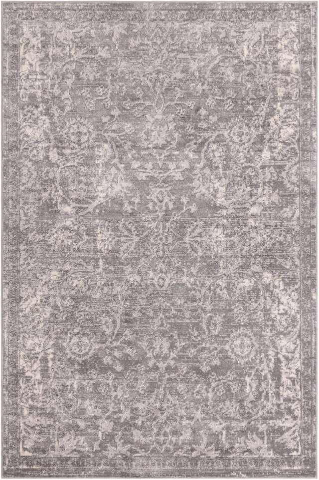 Gray 7' 1 x 10' Portland Rectangle Area Rug 85% Polypropylene & 15% Polyester Vintage Distressed Traditional Carpet for Home Decor for Sale at Rug Engine