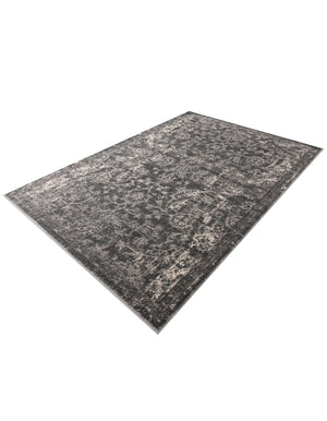 Gray 6' 1 x 9' Portland Rectangle Area Rug 85% Polypropylene & 15% Polyester Vintage Distressed Traditional Carpet for Home Decor for Sale at Rug Engine