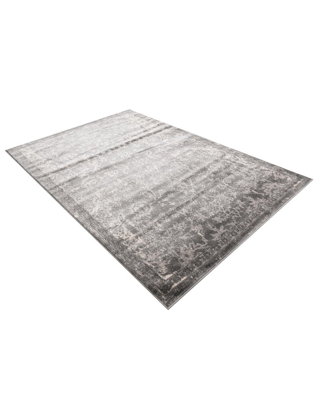 Gray 6' 1 x 9' Portland Rectangle Area Rug 85% Polypropylene & 15% Polyester Vintage Distressed Traditional Carpet for Home Decor for Sale at Rug Engine