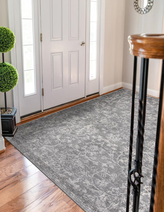Gray 10' x 14' 1 Portland Rectangle Area Rug 85% Polypropylene & 15% Polyester Vintage Distressed Traditional Carpet for Home Decor for Sale at Rug Engine