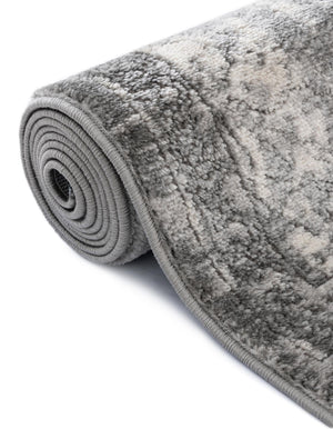 Gray 6' 1 x 9' Portland Rectangle Area Rug 85% Polypropylene & 15% Polyester Vintage Distressed Traditional Carpet for Home Decor for Sale at Rug Engine