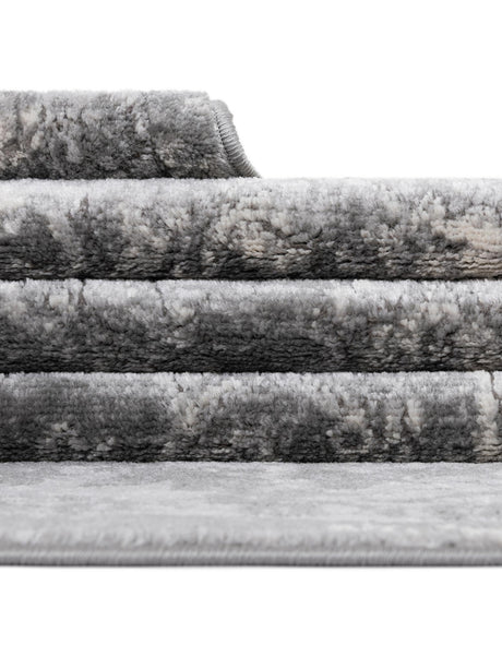 Gray 7' 10 x 11' Portland Rectangle Area Rug 85% Polypropylene & 15% Polyester Vintage Distressed Traditional Carpet for Home Decor for Sale at Rug Engine