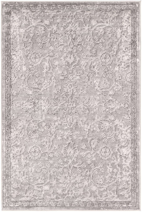 Gray 4' 1 x 6' 1 Portland Rectangle Area Rug 85% Polypropylene & 15% Polyester Vintage Distressed Traditional Carpet for Home Decor for Sale at Rug Engine