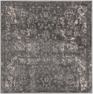 Gray 4' 1 x 4' 1 Portland Square Area Rug 85% Polypropylene & 15% Polyester Vintage Distressed Traditional Carpet for Home Decor for Sale at Rug Engine