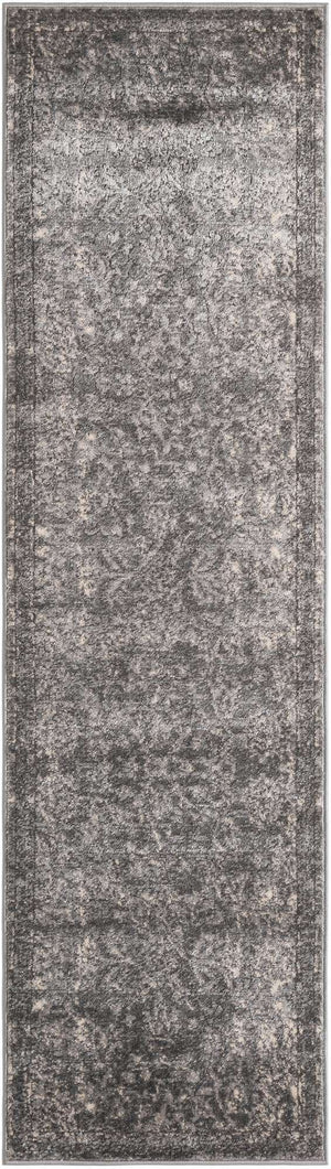 Gray 2' x 8' Portland Runner Area Rug 85% Polypropylene & 15% Polyester Vintage Distressed Traditional Carpet for Home Decor for Sale at Rug Engine