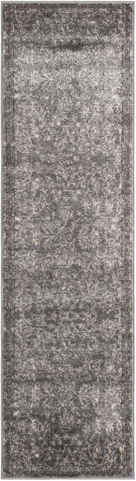 Gray 2' x 8' Portland Runner Area Rug 85% Polypropylene & 15% Polyester Vintage Distressed Traditional Carpet for Home Decor for Sale at Rug Engine