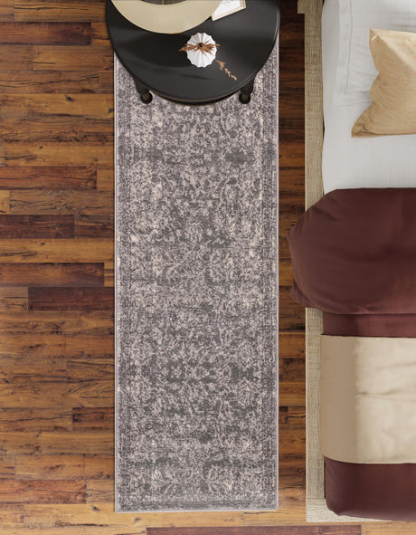 Gray 2' 2 x 12' Portland Runner Area Rug 85% Polypropylene & 15% Polyester Vintage Distressed Traditional Carpet for Home Decor for Sale at Rug Engine