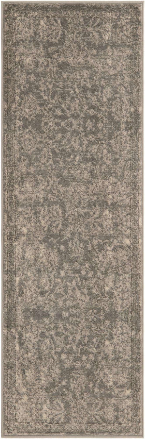 Gray 2' x 6' 1 Portland Runner Area Rug 85% Polypropylene & 15% Polyester Vintage Distressed Traditional Carpet for Home Decor for Sale at Rug Engine