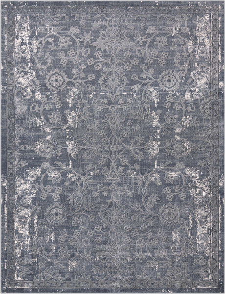 Blue 10' x 13' 1 Portland Rectangle Area Rug 85% Polypropylene & 15% Polyester Vintage Distressed Traditional Carpet for Home Decor for Sale at Rug Engine