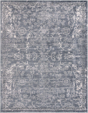 Blue 9' x 12' Portland Rectangle Area Rug 85% Polypropylene & 15% Polyester Vintage Distressed Traditional Carpet for Home Decor for Sale at Rug Engine