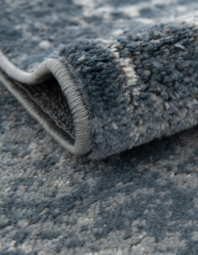 Blue 10' x 10' Portland Square Area Rug 85% Polypropylene & 15% Polyester Vintage Distressed Traditional Carpet for Home Decor for Sale at Rug Engine