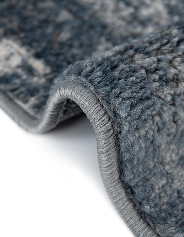 Blue 10' x 10' Portland Square Area Rug 85% Polypropylene & 15% Polyester Vintage Distressed Traditional Carpet for Home Decor for Sale at Rug Engine