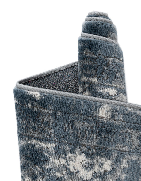 Blue 10' x 10' Portland Square Area Rug 85% Polypropylene & 15% Polyester Vintage Distressed Traditional Carpet for Home Decor for Sale at Rug Engine