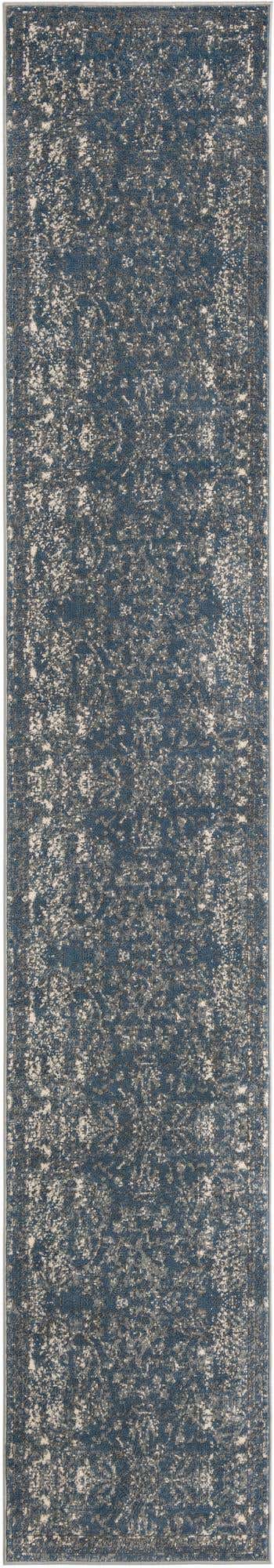 Blue 2' 2 x 12' Portland Runner Area Rug 85% Polypropylene & 15% Polyester Vintage Distressed Traditional Carpet for Home Decor for Sale at Rug Engine