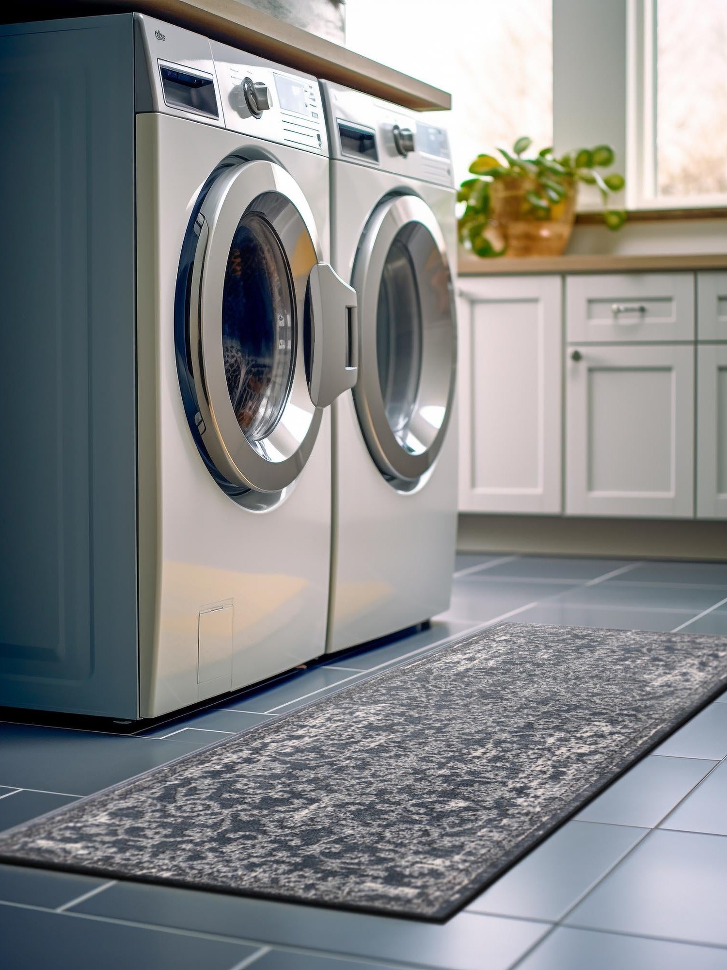 Blue 2' 2 x 12' Portland Runner Area Rug 85% Polypropylene & 15% Polyester Vintage Distressed Traditional Carpet for Home Decor for Sale at Rug Engine