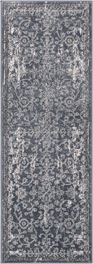 Blue 2' x 6' 1 Portland Runner Area Rug 85% Polypropylene & 15% Polyester Vintage Distressed Traditional Carpet for Home Decor for Sale at Rug Engine