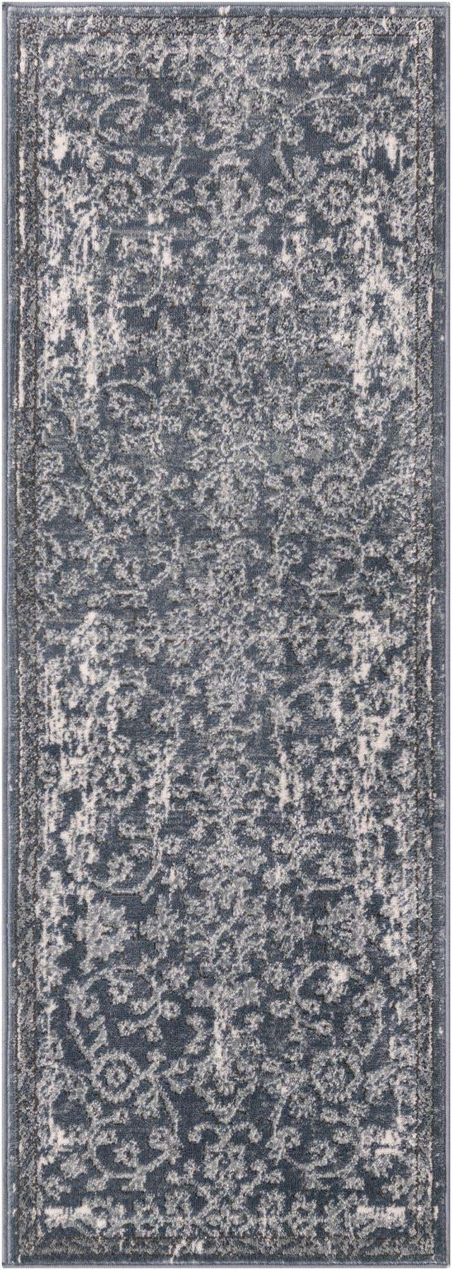 Blue 2' x 6' 1 Portland Runner Area Rug 85% Polypropylene & 15% Polyester Vintage Distressed Traditional Carpet for Home Decor for Sale at Rug Engine